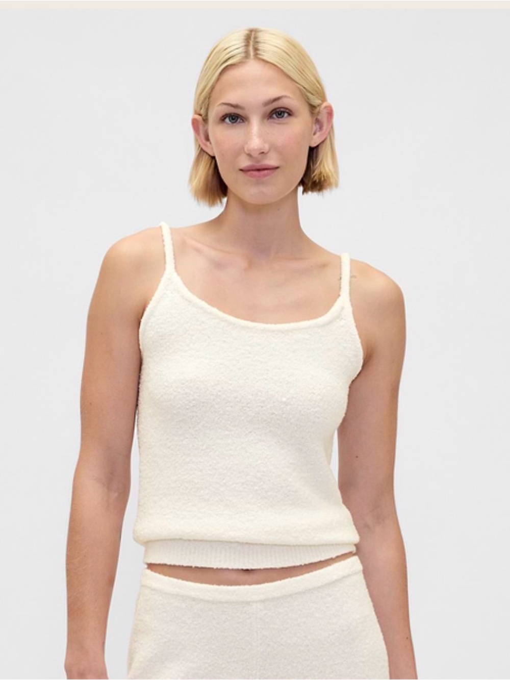 NWT Gap CashSoft Cream Knit Tank Top